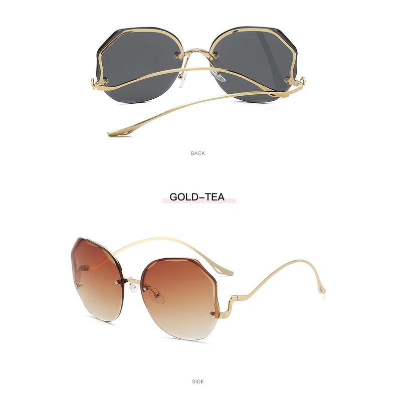 Kính Râm Nữ Oversize Gọng Tròn Phong Cách Retro