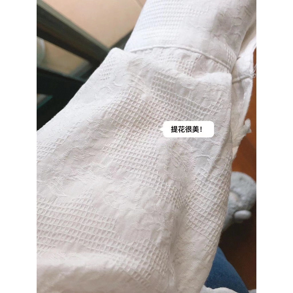 Áo Sơ Mi Nữ Tay Dài Thêu Hoa Hồng Thời Trang