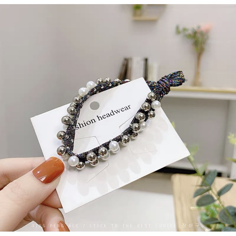 dây cột tóc hạt châu phong cách hàn quốc giá siêu rẻ 10k/3c