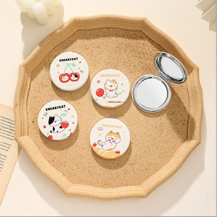 Gương gập mini hai mặt bỏ túi , họa tiết hoạt hình tiện lợi cực dễ thương BAG U G2M