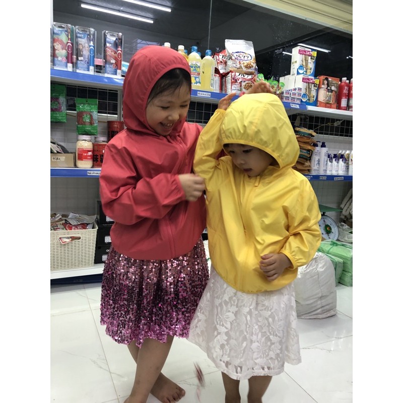 Áo gió chống tia UV trẻ em và sz người lớn