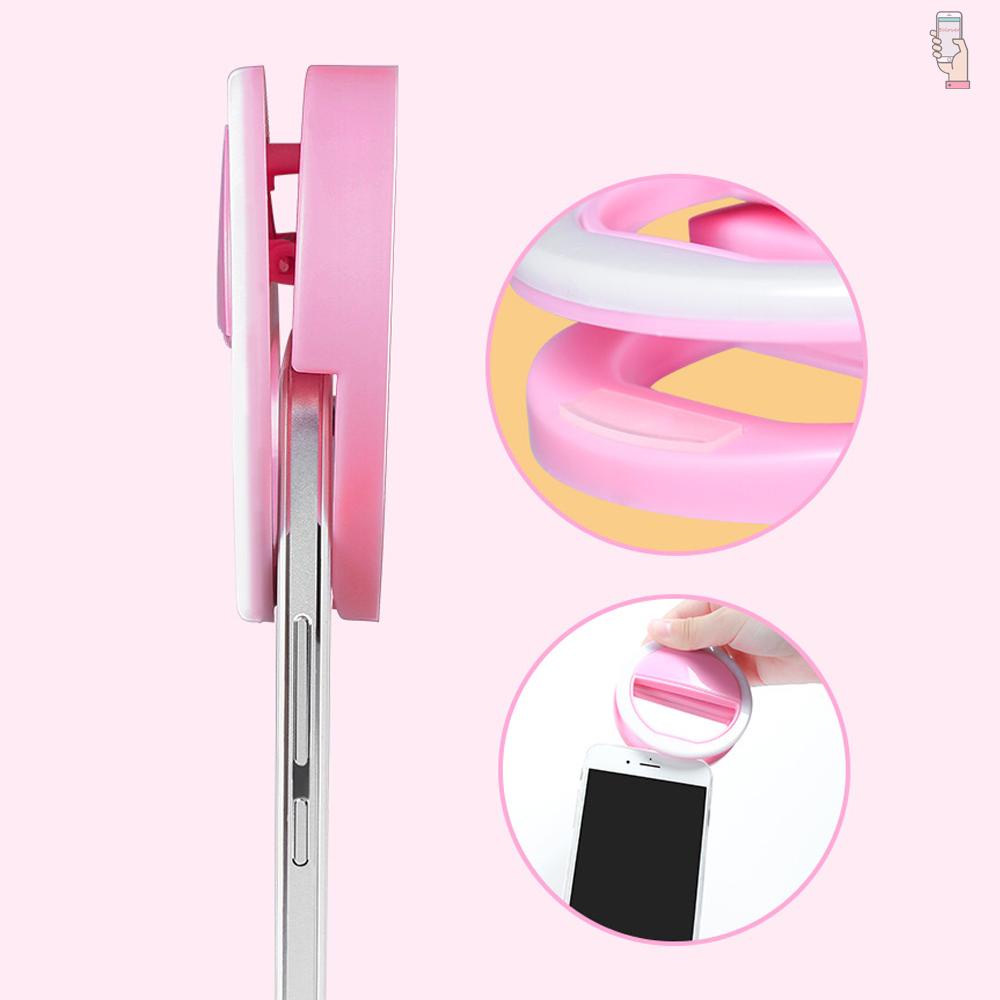 Đèn Led Tròn Kẹp Điện Thoại Hỗ Trợ Chụp Ảnh Selfie | BigBuy360 - bigbuy360.vn