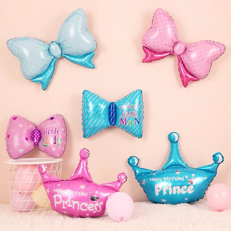 Bóng Sinh Nhật Hình Nơ Xinh Xắn Trang Trí Sinh Nhật, Thôi Nôi Cho Bé Size Lớn