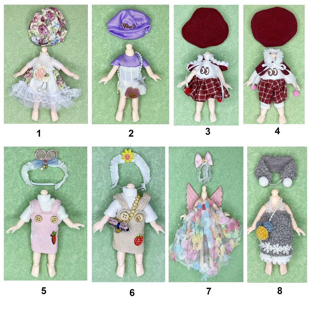 Set đồ thời trang cao cấp cho búp bê 16cm diy