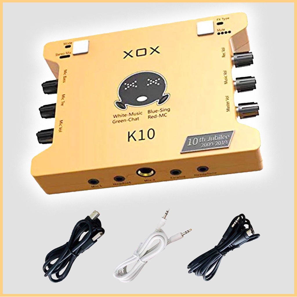 Sound card và COMBO livestream XOX K10 Jubilee -  Phiên bản giới hạn kỷ niệm 10 năm XOX
