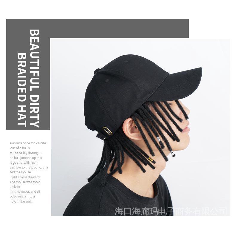 Mũ Lưỡi Vịt Đính Tóc Giả Phong Cách Hip-Hop Dành Cho Nam Nữ