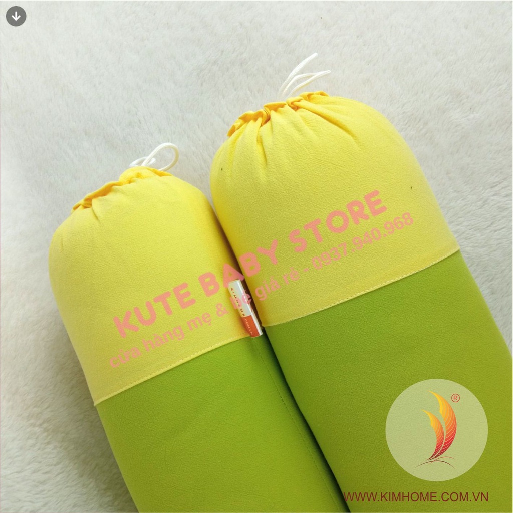 Cặp gối ôm cho bé vải cara 50x20cm kim home