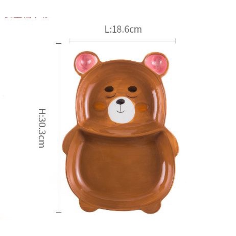 Bát Đĩa để đồ ăn dặm cho bé gốm sứ cao cấp Hình Khỉ Monkey