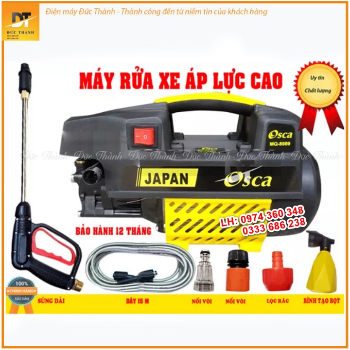 Máy rửa xe gia đình Sukura 2208, Máy rửa xe công suất mạnh đánh bay mọi vết bẩn - Tặng bình xịt tuyết