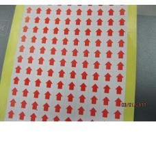 Tem mũi tên dán lỗi sản phẩm 1cm