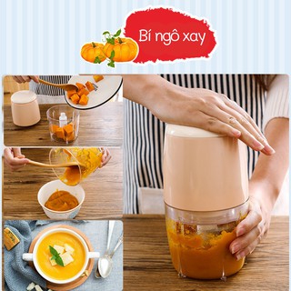 Máy xay sinh tố ăn dặm, xay thịt, cá, hoa quả mini [Baby] [ Xay đồ ít hiệu quả]