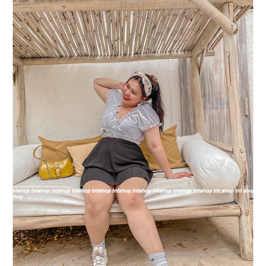 [Mã WASKT304 giảm 15% tối đa 30K đơn 99K] ÁO CROPTOP BUỘC CHÉO NGỰC SEXY - BIGSIZE 60-90KG - [ Ảnh thật 100%] | BigBuy360 - bigbuy360.vn