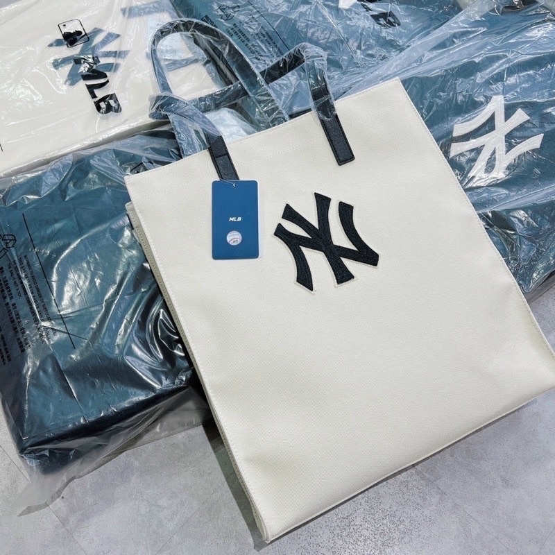 Túi MLB Chính Hãng Túi Tote Nam Nữ Basic Canvas New York Yankees Chuẩn Auth