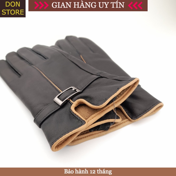 Gang Tay Da Cừu Thật Cho Nữ Lót Nỉ Mềm Mại - Ấm Áp Cho Mùa Đông (Hàng Thật Chất Lượng Cao - BH 6 Tháng)