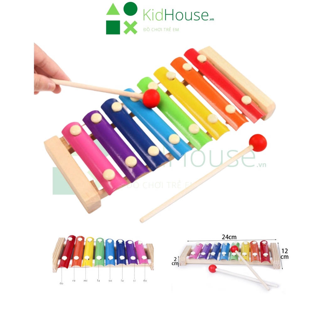 Đồ chơi gỗ montessori combo 5 6 7 8 sản phẩm phát triển trí tuệ cho bé 1 - 3 tuổi KidHouse.vn