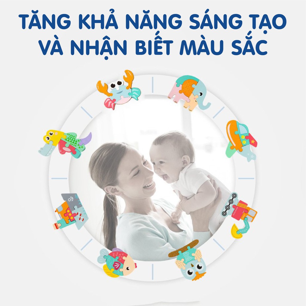 BỘ GHÉP HÌNH BẰNG GỖ CAO CẤP CHO BÉ RÈN LUYỆN KHÉO LÉO VÀ TƯ DUY