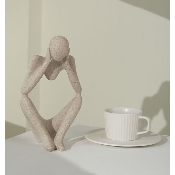 Mô Hình Người Suy Nghĩ Mini Bằng Nhựa Resin Dùng Trang Trí