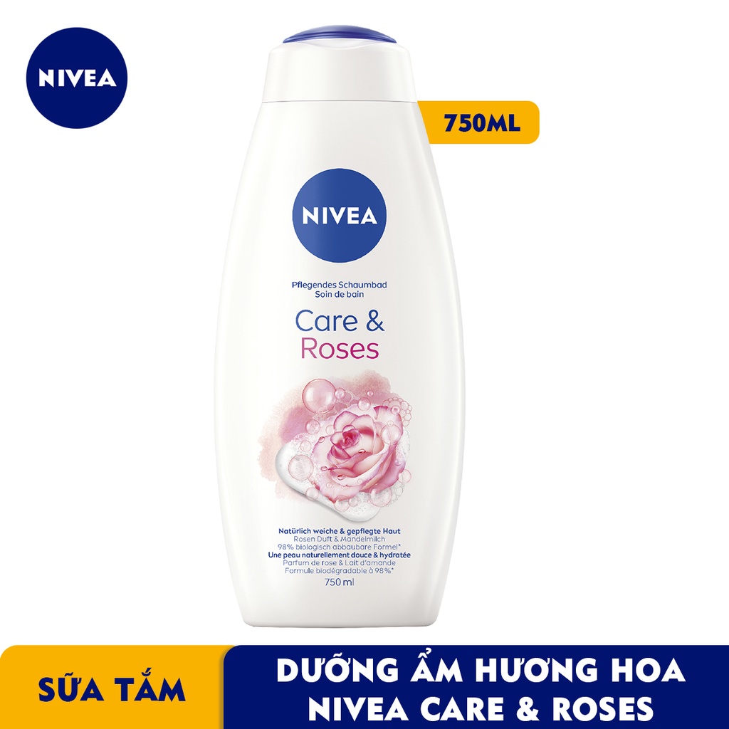 Sữa tắm dưỡng da hương hoa NIVEA nhập từ Đức 750ml