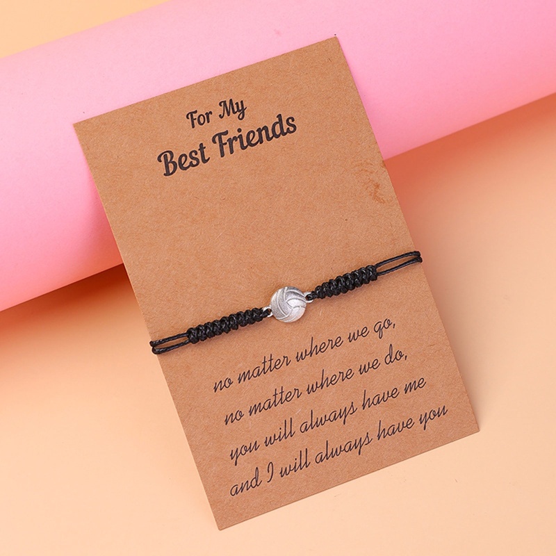 Vòng Đeo Tay Dây Bện Gắn Quả Bóng Chuyền Có Charm Dành Cho Nam Nữ Thanh Thiếu Niên Chơi Thể Thao