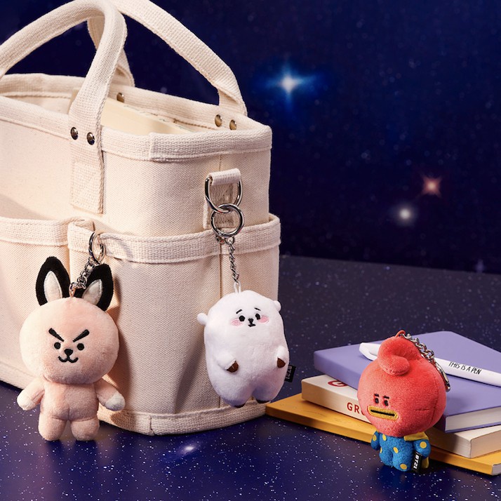 B129 OFFICIAL line friends BTS BT21 UNIVERSE BAGCHARM keychain bag charm key ring  Móc Khóa Hình Nhân Vật  Xinh Xắn bigs