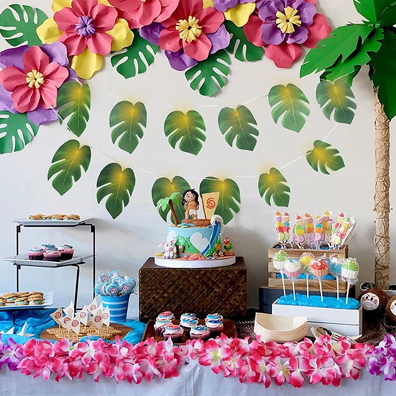 Dây Đèn LED 1.5 / 3M Hình Lá Cây Giả Trang Trí Đa Dụng Chất Lượng Cao