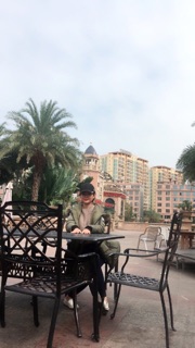 Áo phao dáng dài mũ lông siêu ấm