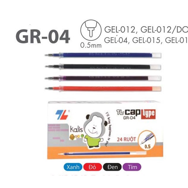 Combo 5 Ruột Bút Gel Thiên Long GR-04