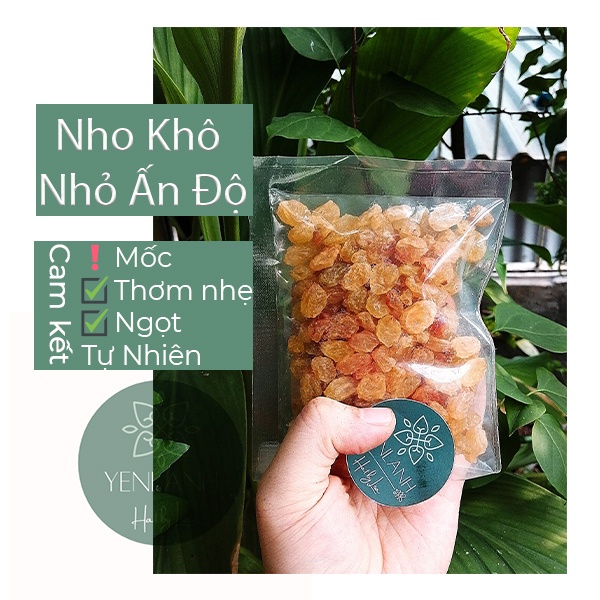 Nho Khô Vàng Nhỏ Chua Ngọt Tự Nhiên- Nguyên Liệu tạo ngọt và Ăn Vặt 100gr-200gr-500gr Yenlanhnatural