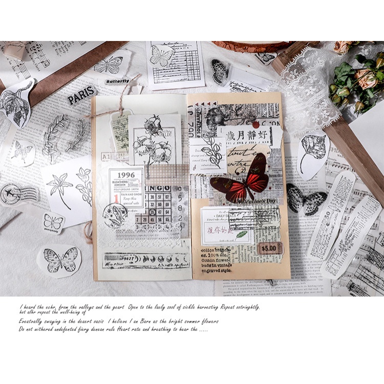 Con dấu silica gel trong suốt họa tiết cây cối vintage dùng để trang trí