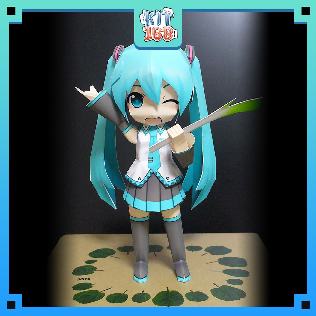 Mô hình giấy Anime Chibi Hatsune Miku - Vocaloid