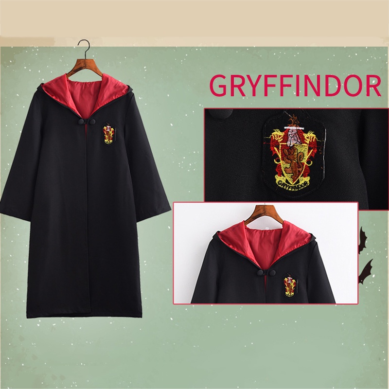 Harry Potter Trang phục cho trẻ em Holloween Đồng phục cậu bé Gryffindor Cape cô gái Slytherin em bé Hufflepuff Cloak Ravenclaw Cosplay Playful Magic Robe AKKU