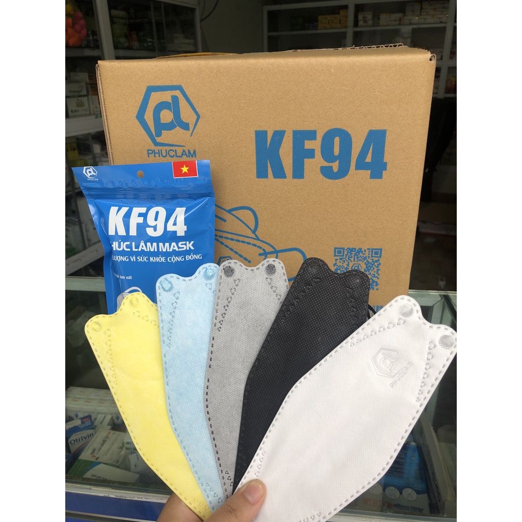 Khẩu Trang 4D KF94 PHÚC LÂM Kháng Khuẩn Kiểu Dáng Hàn Quốc Cực Xinh