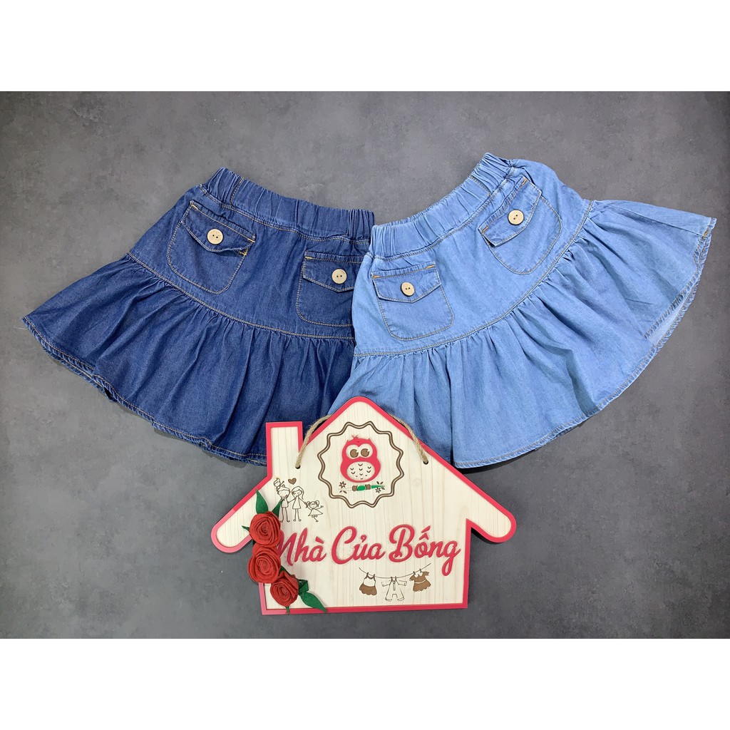 Nhà của Bống - Chân váy jeans xòe phối 2 túi size 10 - 42 kg