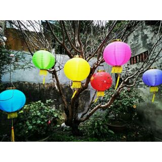 Đèn lồng vải Size 20-30cm (nhiều màu sắc)