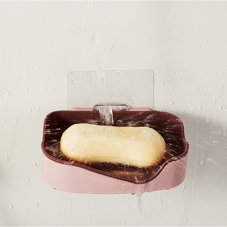 (Mẫu mới) Khay Đựng Xà Bông 2 Lớp Dán Tường Có Dãnh Thoát Nước 88293 Shop Kho Tổng Vp88