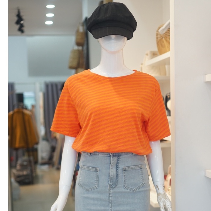 Áo thun nữ chất thun cotton sọc menina thời trang