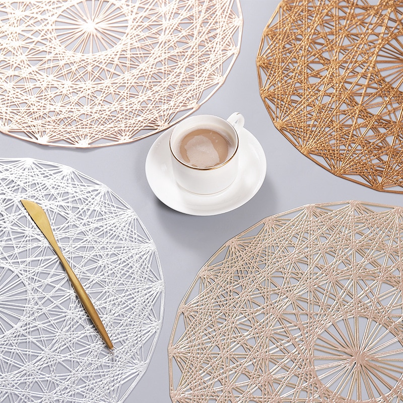 Round Table Mats Insulated High Temperature Resistance Waterproof Placemat