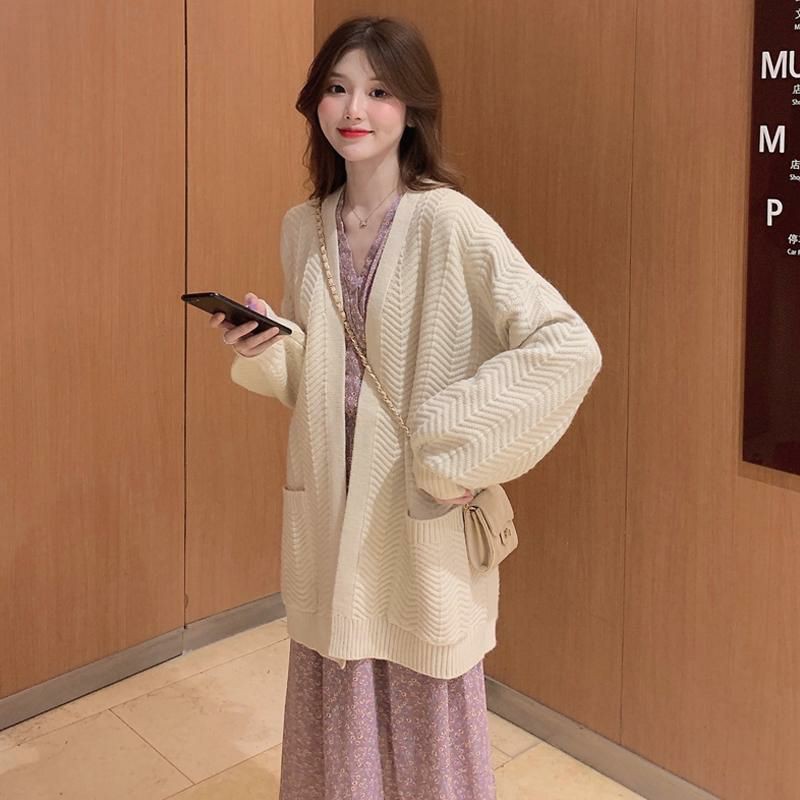 (Có sẵn) Áo khoác len nữ khí chất váy hoa retro phong cách hàn | BigBuy360 - bigbuy360.vn