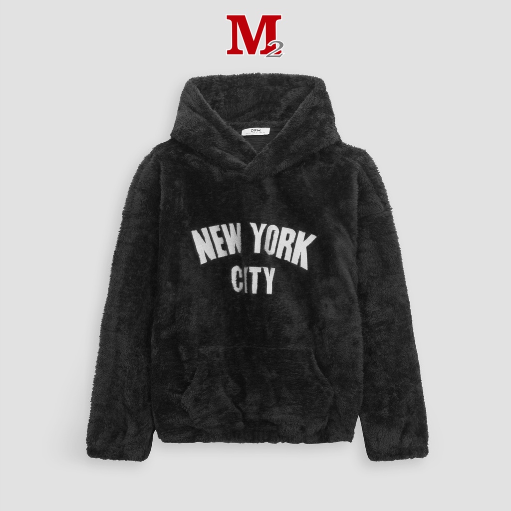 Áo hoodie unisex có mũ lông thêu New York City K0030566 Thời trang M2 | BigBuy360 - bigbuy360.vn
