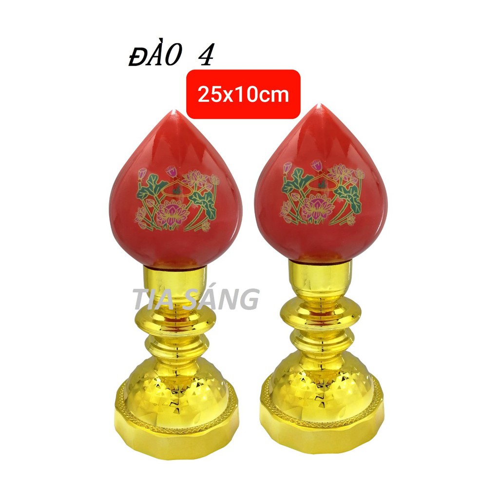 Đèn Thờ Đào / Đào Sen Tia Sáng (Cao Cấp)