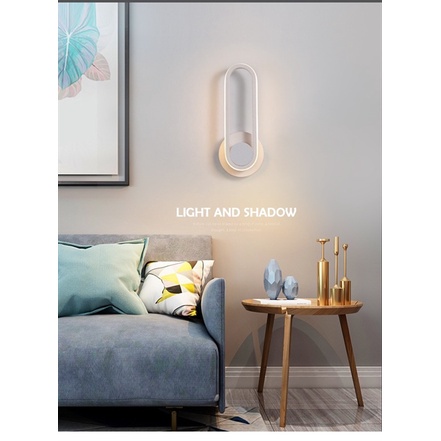 Đèn led tường trang trí phòng khách trong nhà cầu thang Bảo hành 12 tháng Lỗi 1 đổi 1 có 3 chế độ sáng, xoáy được 180 độ