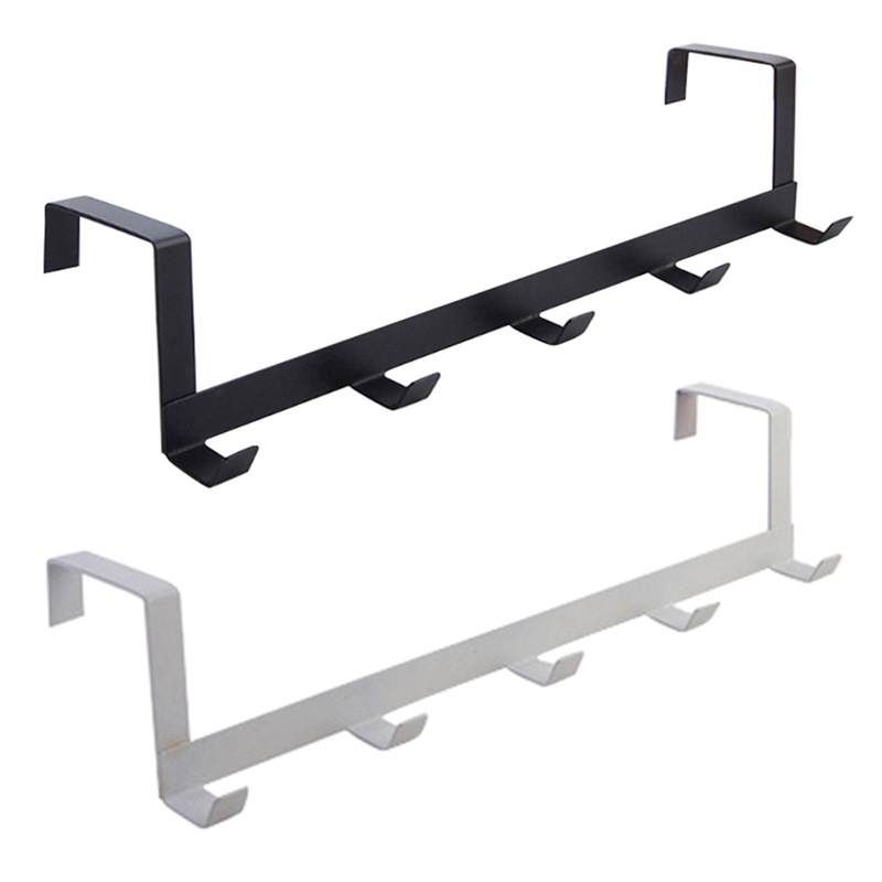 Giá Treo Đồ 5 Hàng Móc Gắn Cửa Sau Bằng Sắt Không Đục Lỗ Cho Nhà Bếp/Phòng Khách