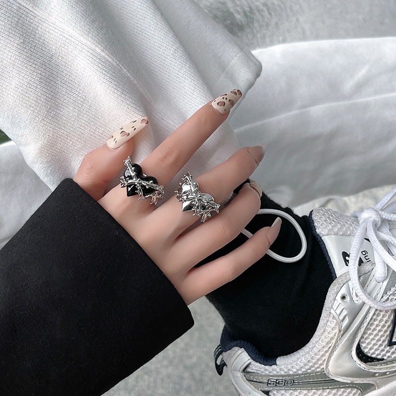 Nhẫn Hở Hình Trái Tim Phong Cách Hàn Quốc 19A1282 Thời Trang