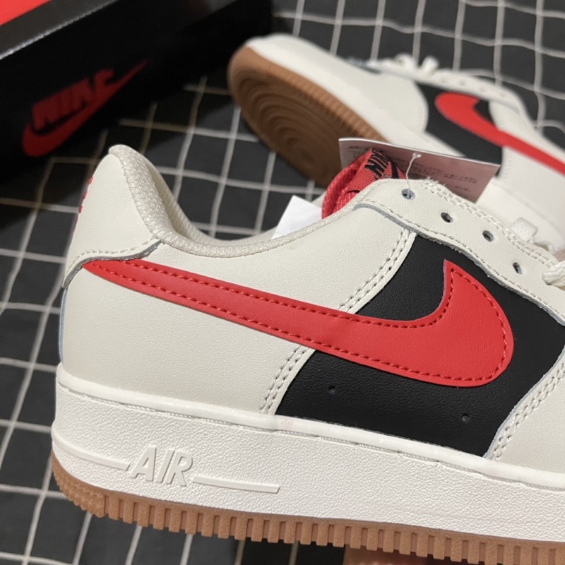 Giày Thể Thao_Giày AF1 Gucci Trắng Đen Vạch Đỏ mới Full Bill