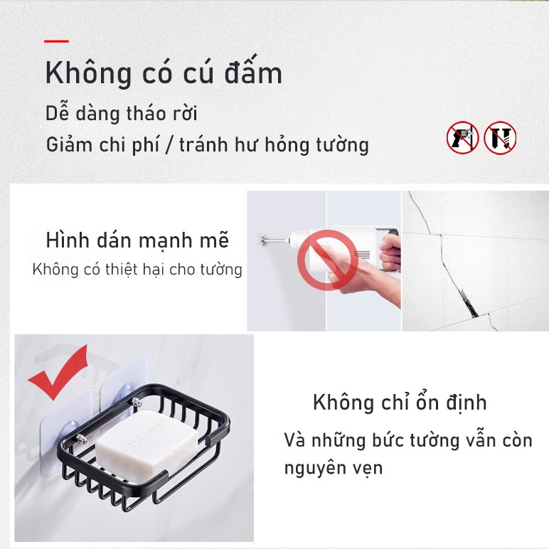 Hộp đựng xà phòng MEIDOO gắn tường không đường viền cao cấp tiện dụng