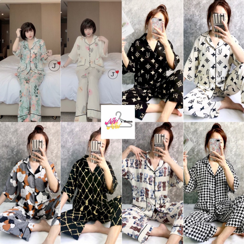 [Ảnh+Video Thật] Pizama Lụa Mango Tay Lỡ Cánh Dơi Đẹp