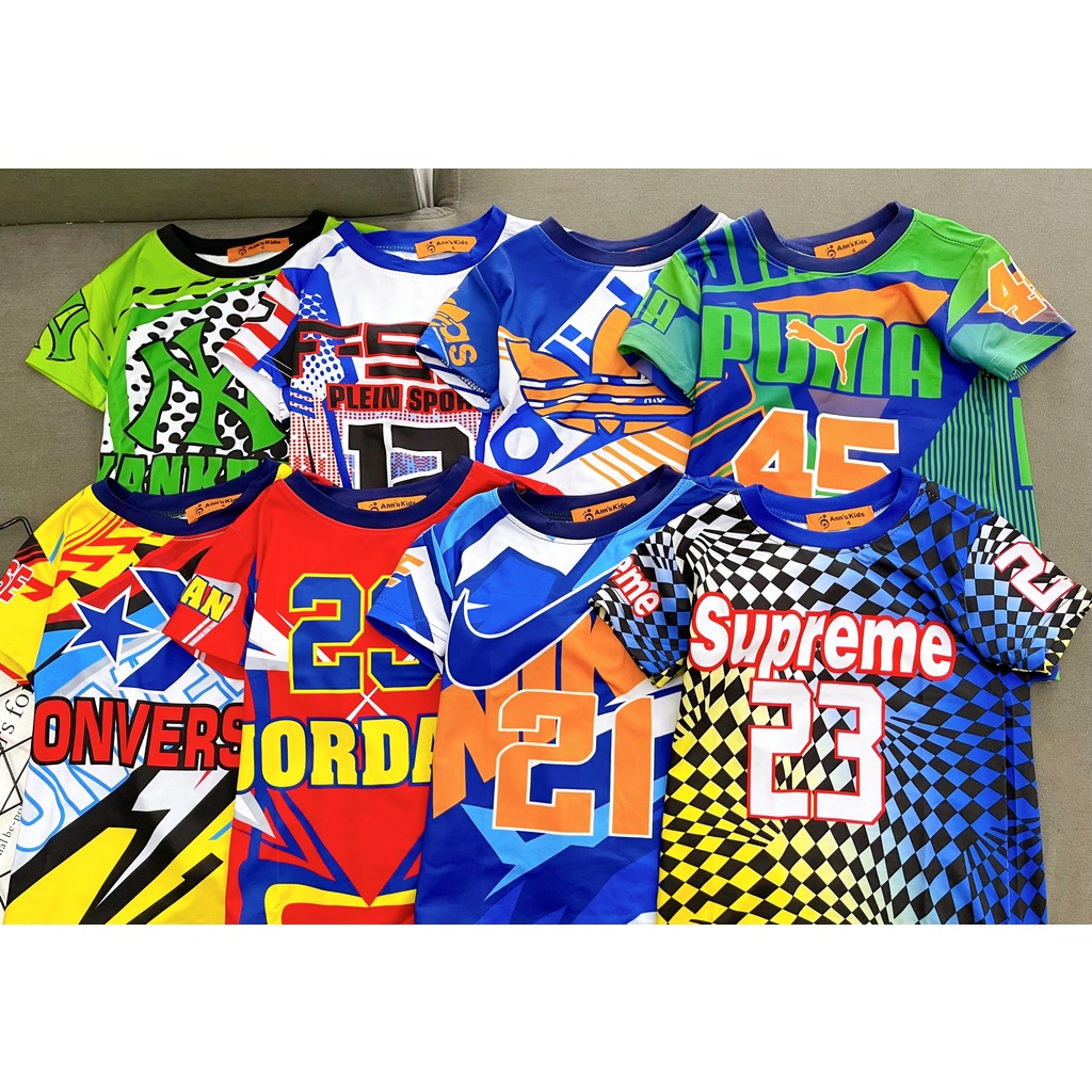 Đồ bộ bé trai thể thao size 12-22kg vải 3D thun lạnh Jennie kids J491