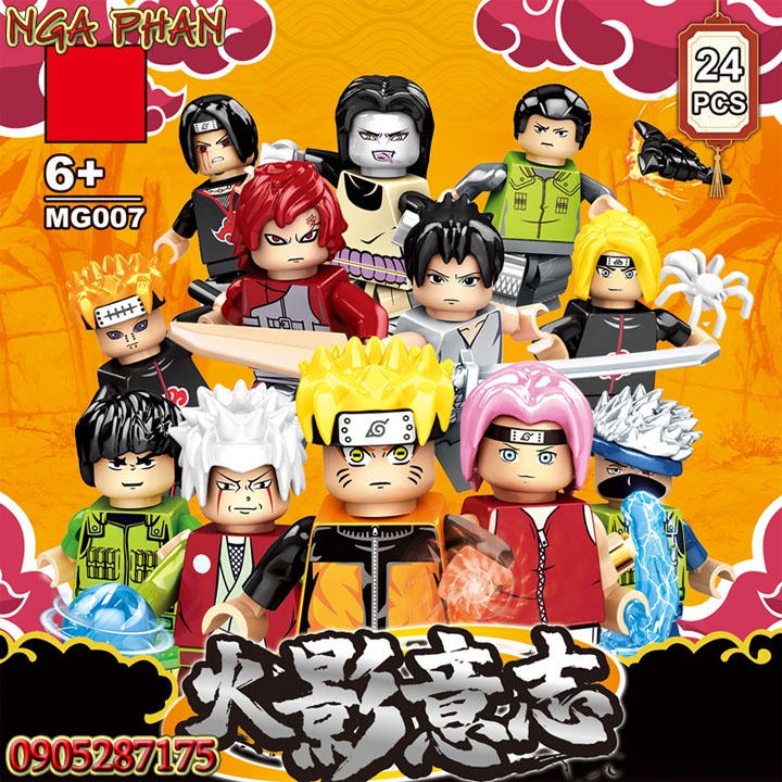 Minifigures Nhân Vật Ninja Naruto Boruto Siêu Đẹp Đồ Chơi Xếp Hình Lắp Ráp Lego MG MOC DIY