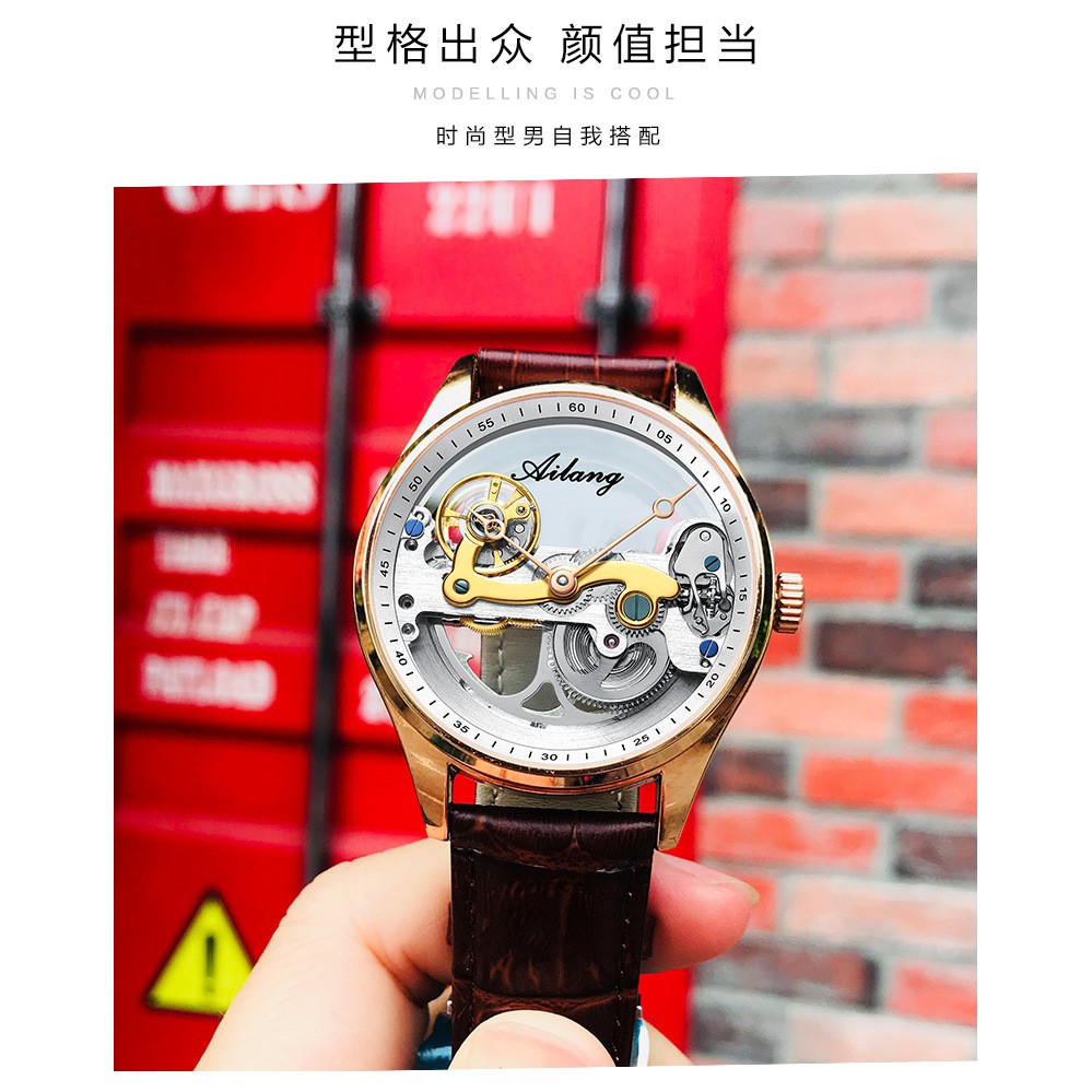 Đồng Hồ Cơ Nam Cao Cấp Chính Hãng AILANG Máy Lộ Cơ Automatic