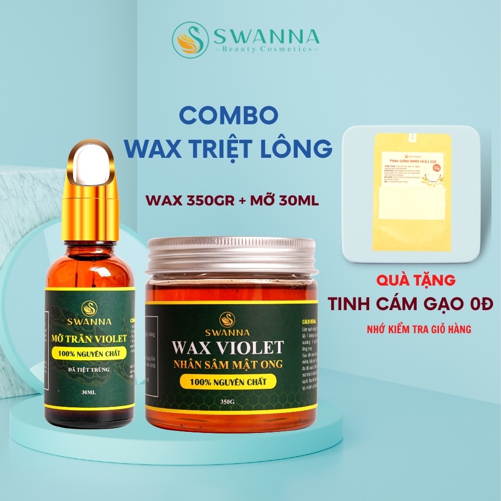 Sáp Wax Lông Tận Gốc Kèm Mỡ Trăn Triệt Lông Ngọc Lan Tây Violet 30ml Was lông Nách Vùng kín Chân Tay Waxing Hiệu Quả
